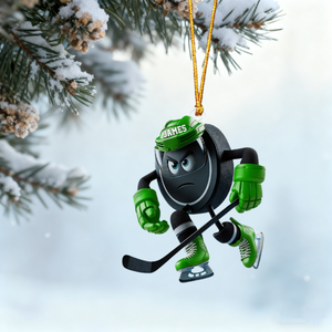 Personalized Inspirational Ice Hockey Ornament For Hockey Players