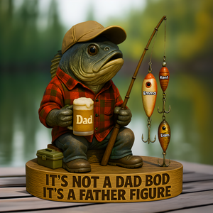Fishing Dad Acrylic Plaque - Personalized Gift For Dad,Grandpa