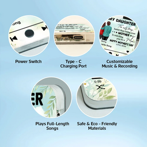 Mom Personalized Music Fridge Magnet, Heartfelt 2025 Mother's Day Gift For Daughter