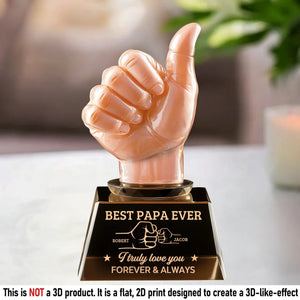 Dad Of The Year, Every Year - Family Personalized Custom Shaped Acrylic Plaque