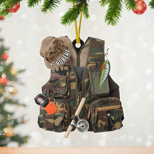 Personalized Bass Fishing Acrylic Ornament Fisherman Keepsake