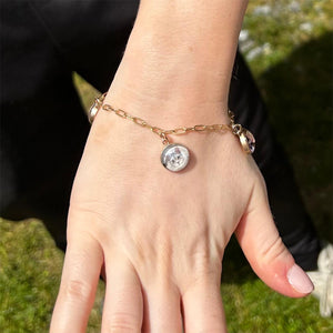 Personalized Photo Charm Bracelet Gift For Pet Lover, Family Members