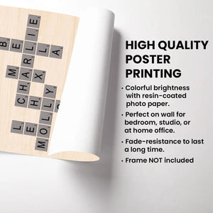 Home Is Where The Paws Are - Personalized Crossword Puzzle Canvas Dog Lover Gifts