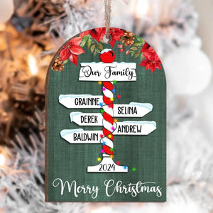 Custom Family Christmas - Personalized Wooden Ornament, Christmas Gift