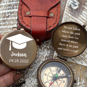 Behind You All Your Memories, Before You All Your Dreams Personalized Compass, Graduation Gift