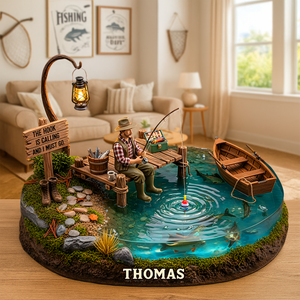 Fishing Man - Personalized Fishing Custom Shaped Acrylic Plaque Gifts For Fishers