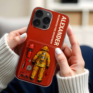 Firefighter Personalized Clear Phone Case, Gift For Firefighters
