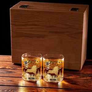 Personalized "The State Pride" Whiskey Glass β Luxury Patriotic Gift