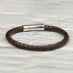 Personalized Memorial Buckle Leather Bracelet