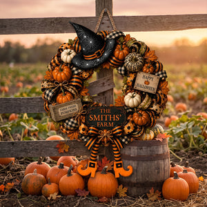 "Happy Halloween β Farm Fresh Pumpkins" β Personalized Wood Sign | Gift For Families & Fall Lovers