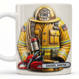 Personalized Firefighter Gear and Helmet Design, Personalized Custom Coffee Mug