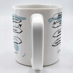 Adventure Awaits - World Map Personalized Custom Coffee Mug - Gift For Travel Lovers