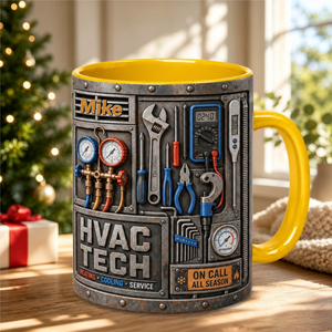 Personalized HVAC Coffee Mug โ Custom Gift For Heating & Cooling Technicians