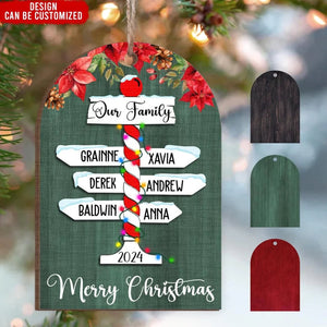 Custom Family Christmas - Personalized Wooden Ornament, Christmas Gift