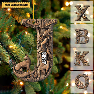 Best Hunting Alphabet Personalized Christmas Acrylic Ornament