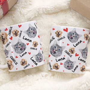 Pets Face And Name - Personalized Photo Mug Gift For Dog Lover Pet Lover