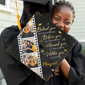 Behind You All Your Memories - Personalized Photo Graduation Cap Topper