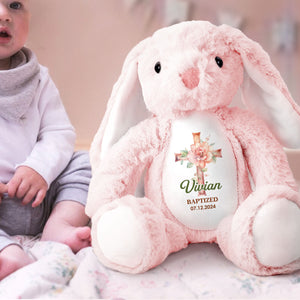 Kid Christening Day - Personalized Easter Bunny Plush Gift For Family