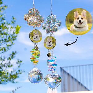 Personalized Photo Crystal Pet Souvenir Light Trap Sun Catcher Memorial Dog/Cat Gift