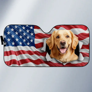 Dog & Cat Personalized Custom Auto Windshield Sunshade, Car Window Protector