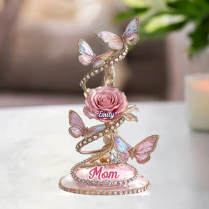 Each Rose Holds A Piece Of Your Heart - Family Personalized Acrylic Plaque - Mother's Day Gift