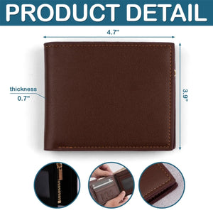 Youâre My World, My Heart - Family Personalized Double-Sided Printed Leather Wallet - Father's Day, Gift For Dad, Grandpa