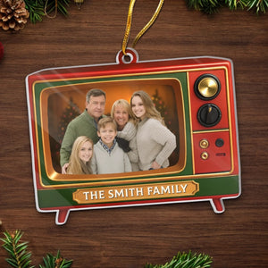 Bringing Family Moments To Screen - Custom Photo Acrylic Ornament - Personalized Christmas Gifts