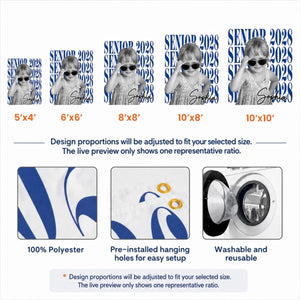 Custom Photo Graduation Backdrop - Personalized Graduation Gifts For Him, Her - From Little Dreams To Big Achievements