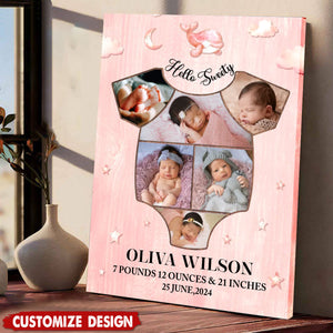 Personalized Baby Collage Photo Poster Gift For Baby Newborn