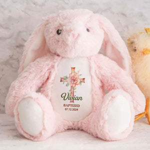 Kid Christening Day - Personalized Easter Bunny Plush Gift For Family
