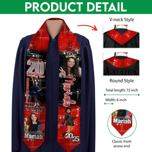 Personalized Graduation Sashes And Stoles-Custom Photo She Believed She Could Graduation Stoles