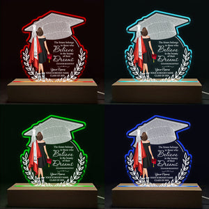 Personalized LED Light For Her Personalized Acrylic Plaque High School College Graduation Gift