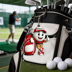 Golf Player Keychain β Personalized Gift For Golf Lovers