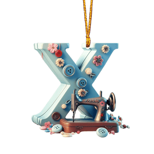 Beautiful Sewing Letter Shaped Ornament