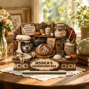 Personalized Sourdough Baking Counter Wooden Plaque | Baking Gift for Bakers