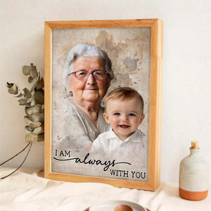 Add Loved One to Photo Custom Canvas Poster - Personalized Memorial Gift for Dad Mom