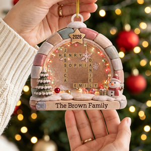 "Our Family" β Personalized Acrylic Hanging Ornament | Gift For Family Lovers
