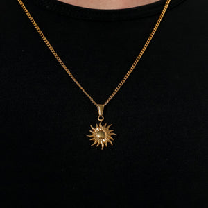 Sun Star Pendant Necklace Jewelry Gift for Man Boyfriend Gift for Him