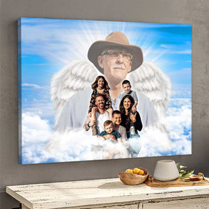 Personalized Family Portrait-Add Deceased Loved One With Angel Wings