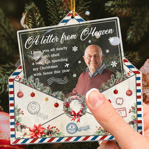 A Letter From Heaven Personalized Acrylic Photo Ornament