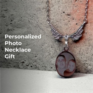 Personalized Photo Guardian Angel Necklace