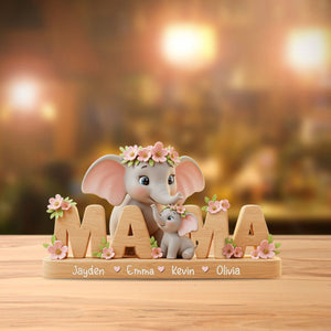 Best Mom/ Grandma Ever - Personalized Mother Custom Shaped Acrylic Plaque With Name