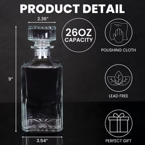 Born To Fish, Forced To Work - Personalized Whiskey Decanter Fishing Gifts For Men, Husband, Dad