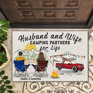 Personalized Doormat Gift For Camping Lovers - Home Is Where We Park It