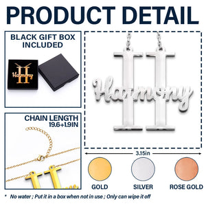 Initials Sign Name - Personalized Letter Necklace