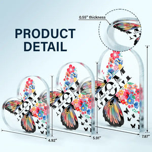 Mom We Love You - Personalized Heart Shaped Acrylic Plaque