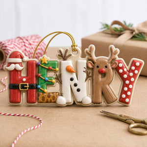 Personalized Alphabet Letter Name Christmas Ornaments Gift for Kids Family