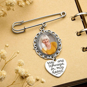 Personalized Wedding Bouquet Picture Charms Brooch Pins