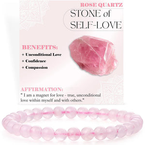 Energy & Love • Natural Stone Elastic Rope Bracelet