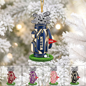 Personalized Golf Bag Christmas Ornament for Golf Lovers